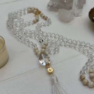 Bergkristall mit Magnesit für Gleichgewicht und hohe Perspektive